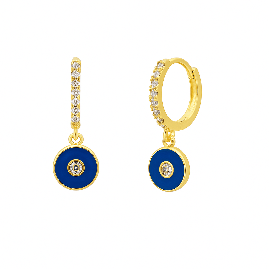 Aretes Stella Oro Azul - DAANA