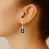 Aretes Stella Oro Azul - DAANA
