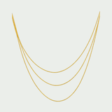 Collar Triple Cadena Oro