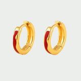 Brinco Amsterdam Vermelho Ouro - BRINCOS - DAANA