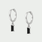 Brinco Elaine Prata Preto - BRINCOS - DAANA