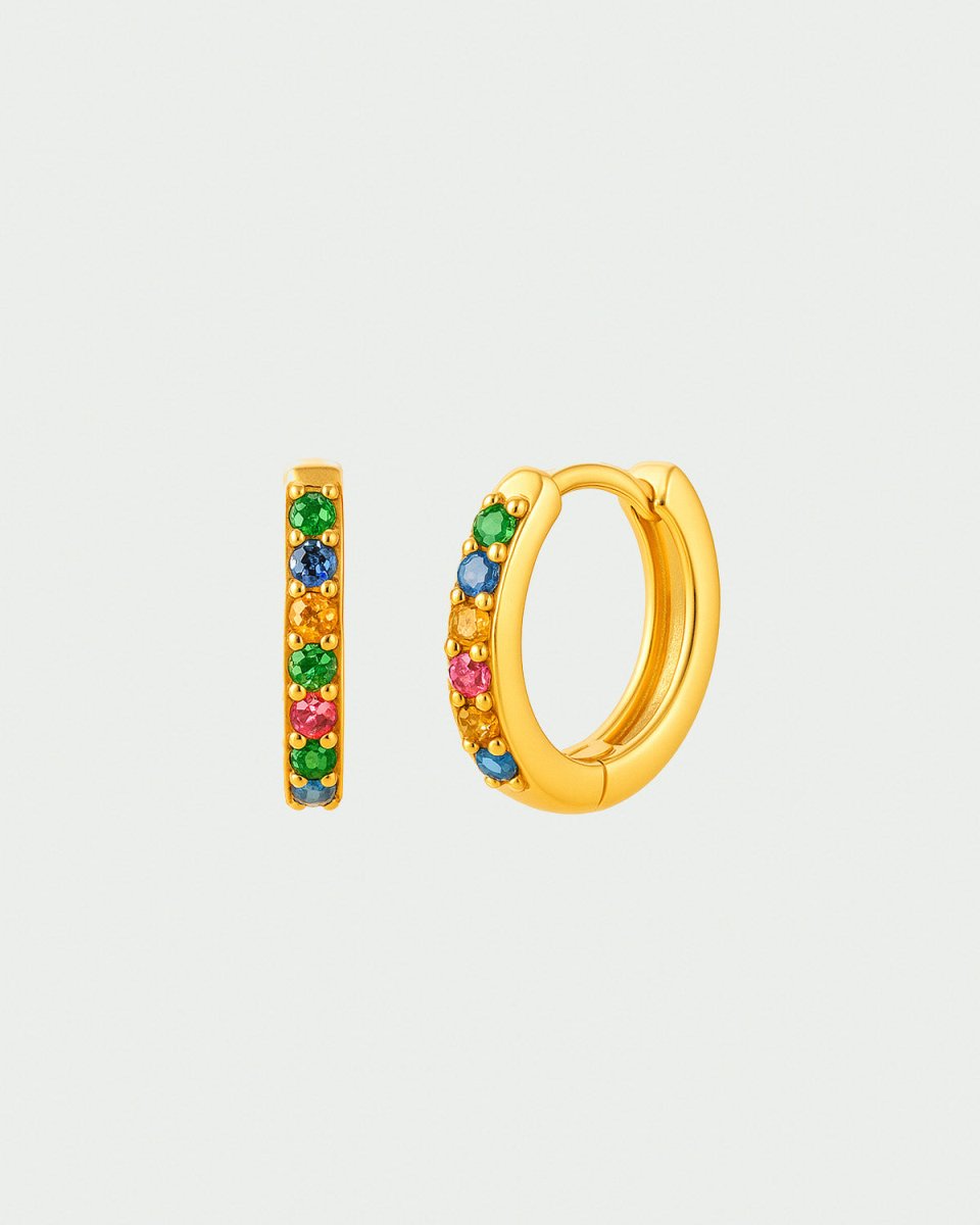 Brinco Giuliana Ouro Arcoiris - BRINCOS - DAANA