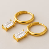 Aretes Elaine Oro Blanco