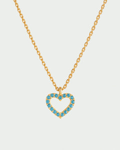 Collar Corazon Oro Azul - COLARES - DAANA
