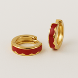Brinco Amsterdam Vermelho Ouro - BRINCOS - DAANA
