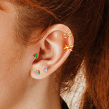 Piercing Leah Ouro Turquesa - PIERCINGS - DAANA