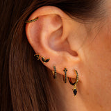Aretes Zita Oro Negro
