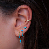 Aretes Zita Oro Turquesa