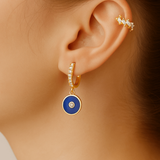Aretes Stella Oro Azul